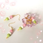3色だんごピアス