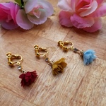 春色　ミニミニフラワータッセルピアス(イヤリング)