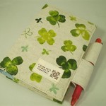 ほぼ日手帳カバー☆クローバー（ペンホルダー付き ）