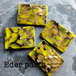 【2個】German vintage square cabochon