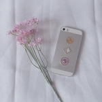 iPhoneケース【サークル ピンク】