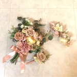 ブーケ2点 花ピン  ブーケスタンド