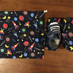 巾着付き靴カバー☆宇宙