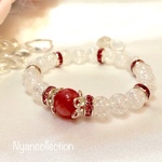 高品質天然石デザインブレスレット ♡アイスローズ♡