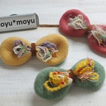 おでかけウールのリボンブローチ