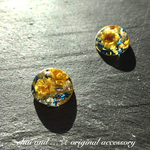 水中花　かすみ草　earring/pierce　yellow