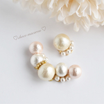 ♡3colorコットンパール イヤーカフ&ピアスorイヤリング♡