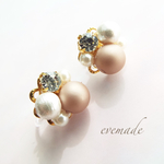 大人ピンク♡パールのキラキラビジューピアス / イヤリング