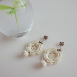 レース編み　お花のピアス