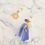 アシンメトリーリボンタッセルイヤリング