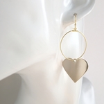 simple metal heart ピアス/イヤリング