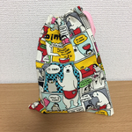 k12 アメコミ調しろくまさんの コップ袋 巾着袋