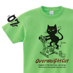 【再販】フィットネスバイクと猫　150.160.（女性M.L） S～XL Tシャツ【受注生産品】