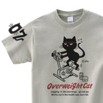 【再販】フィットネスバイクと猫 150.160.（女性M.L） S～XL　Tシャツ【受注生産品】