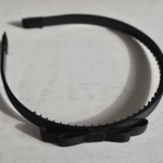 キッズ☆サイドリボンのシンプルカチューシャ☆ブラック