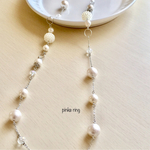 【つぶつぶパール】silverロングネックレス
