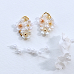 小さい花咲くピアスorイヤリング