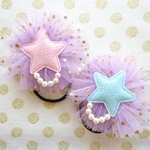【再⭐販】ヘアゴム2個セット♡きらきらお星さま（ラベンダー）