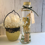  ♡ハーバリウム　アンティーク風ボトル　ミモザ♡