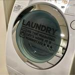 送料無料 洗濯機 男前 ウォールステッカー シール ランドリー カッティングステッカー ハンドメイドマーケット Minne