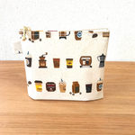コーヒー柄 サニタリーポーチ