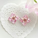 春を待つ君へ桜ピアス・イヤリング《ライトローズオーロラ》