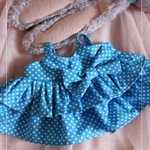 ステラルーちゃんのお洋服☆ キャミワンピース　水色ドット