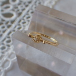 K18YG　ベビー・キッズリング　すずらん１輪　０．０１ct