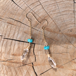 Herkimer diamond x Turquoise earrings