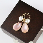 14kgf Pink shell&Fresh water pearl piace