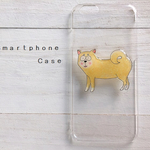 キラキラした柴犬  スマホケース