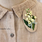 *＊すずらん刺繍のブローチ＊*