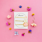 C.お花のヘアピン3本セット【ヘアアクセサリー】
