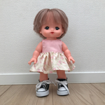 送料無料 メルちゃん シンプルワンピース花柄