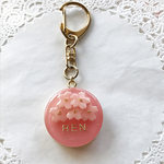 名前入り！桜ブーケケーキのキーホルダー