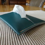 革のポケットティッシュケース　W-17