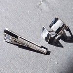 BLACKwhiteタイピン&カフス ギフトset