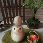 羊毛フェルト ふくろうの親子