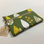 ポーチ タイプ 母子手帳ケース  北欧 Kiruma しずく カーキ色  マルチケース 母子手帳