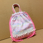 ☆SALEユニコーンキャッスル●ピンク/m●体操服入れ・お着替え巾着