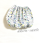 ブルー まち針みたいな かぼちゃパンツ