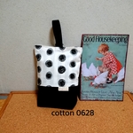 【オーダー品】【裏地あり】ぐるぐるサークル＊ホワイトのシューズ袋
