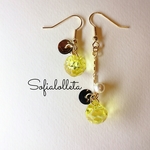 【sale】みつばちの奇跡*アシンメトリーフックピアス