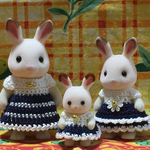☆ 2 シルバニア ショコラうさぎ親子のお洋服 ☆