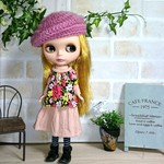 No.1161   ペールピンクワンピと花柄トップスの重ね着セット