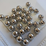 【10個】 10mm メタリック シルバー ビーズ