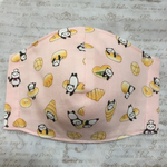 大人用ガーゼマスク（ピンクのパン？パンダ？）