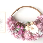 バラとニゲラのハーフリース＊rose