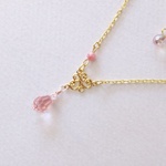 桜色シンプルネックレス