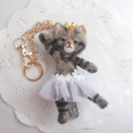バレリーナ猫　キジトラ☆羊毛フェルト